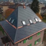 SunStyle Photovoltaic shingles on solar roof at swiss residence