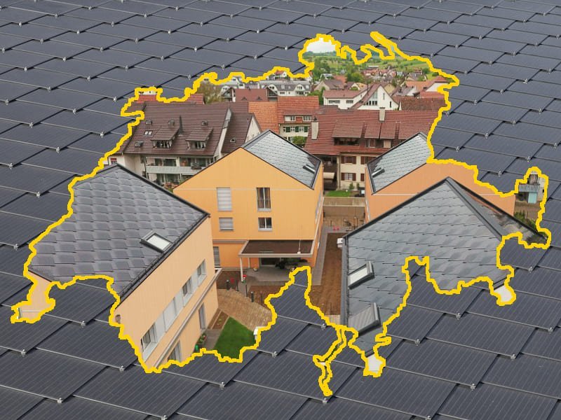 Half of the Swiss roofs could be equipped with photovoltaic systems and produce 40% of the Swiss electricity demand. | SunStyle