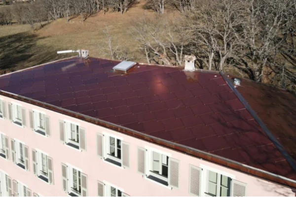 Terracotta solar tiles on an 18th century house in France | SunStyle