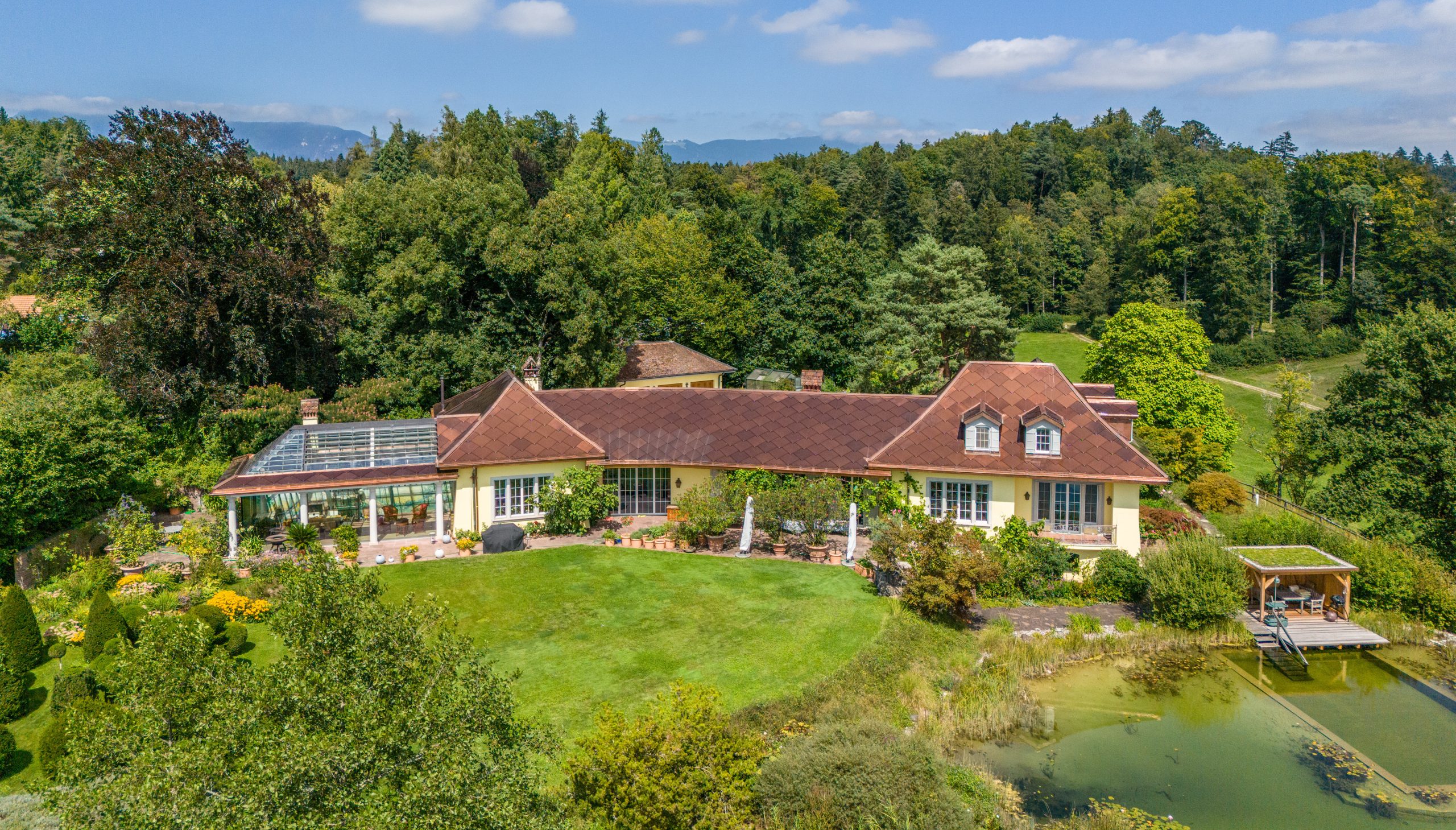 Elevating a roof with Colored PV tiles